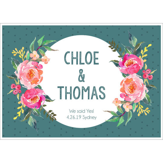 Rose Swags Wedding Announcements